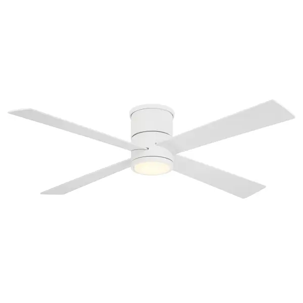 The Falco combines efficient air circulation with integrated LED lighting in a low-profile design. Perfect for rooms with standard ceiling heights, this 54" fan delivers 1504 lumens while maintaining a clean, contemporary aesthetic.