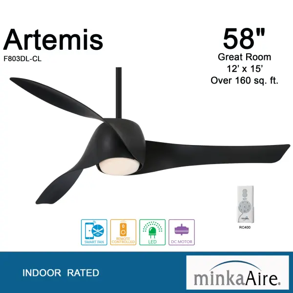 Artemis 58" Smart LED Ceiling Fan - Image 3