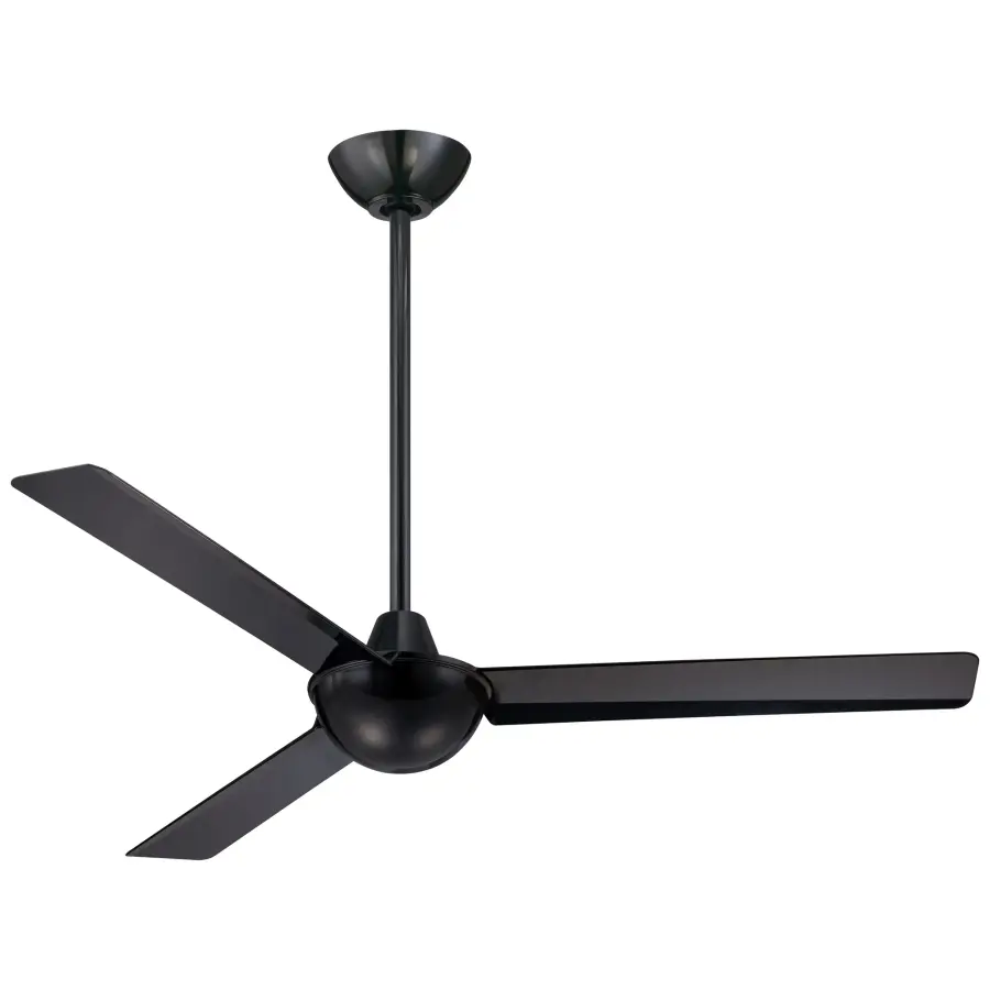 Sleek 52" Black Ceiling Fan with Modern 3-Blade Design