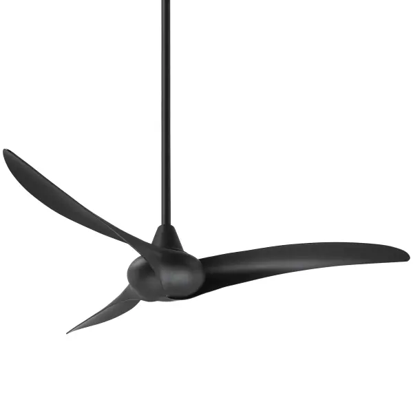 The Wave ceiling fan combines contemporary design with practical functionality. Its 52-inch blade span and coal finish create a bold statement while providing efficient air circulation for medium to large rooms.