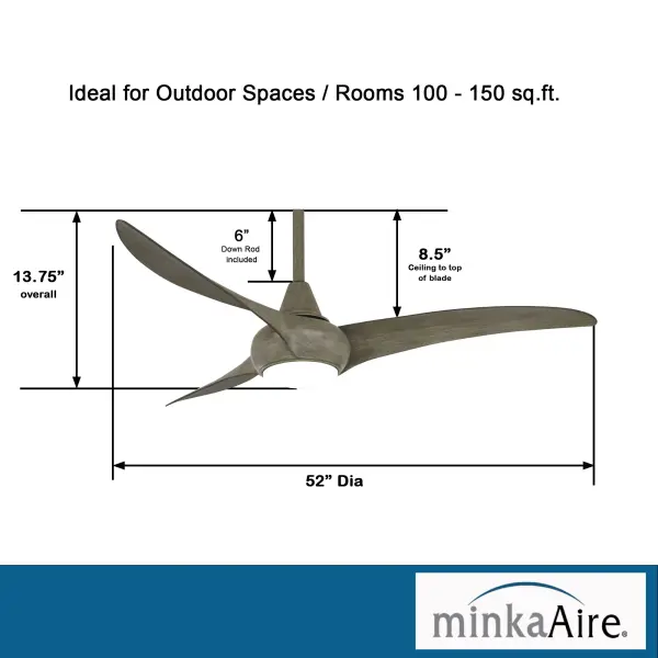 Light Wave 52" LED Ceiling Fan - Image 2