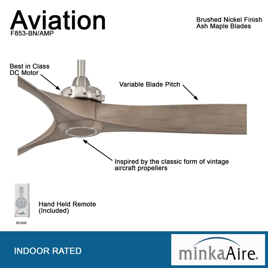 Sleek 60" Aviation Fan Combines Industrial Style with Modern Efficiency - Image 2