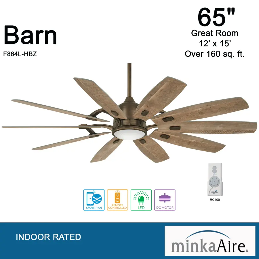 Barn 65" LED Smart Ceiling Fan - Image 3