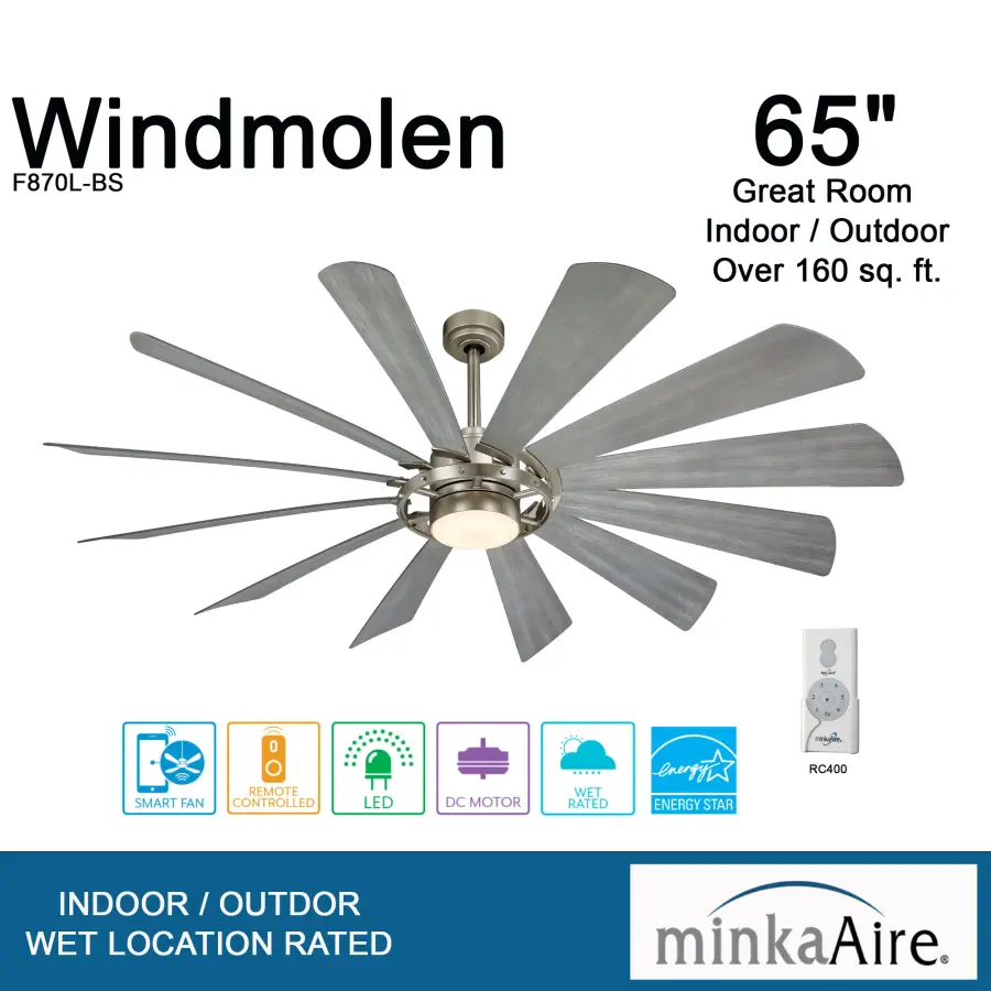 Windmolen 65" Smart LED Ceiling Fan - Image 4