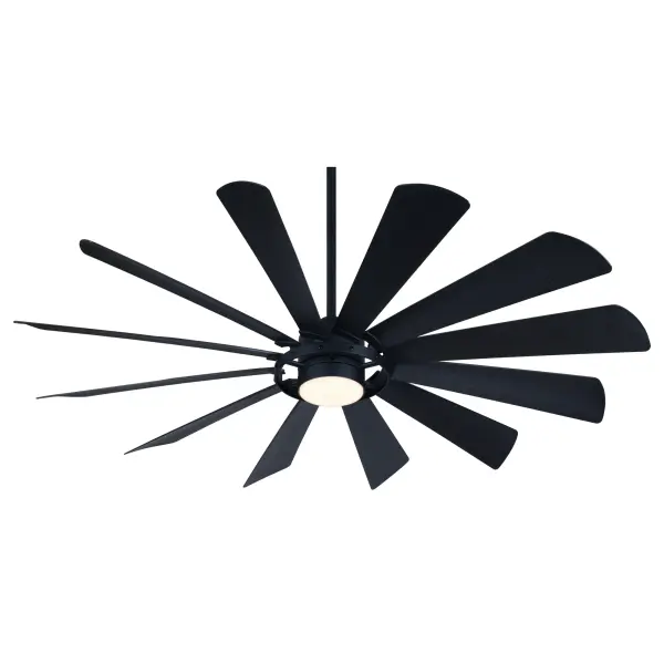 The Windmolen 65" combines industrial-scale performance with smart home integration. Its 12-blade design and DC motor deliver powerful, whisper-quiet airflow for large spaces, while high-CRI LED lighting provides excellent color rendering. - alternate view
