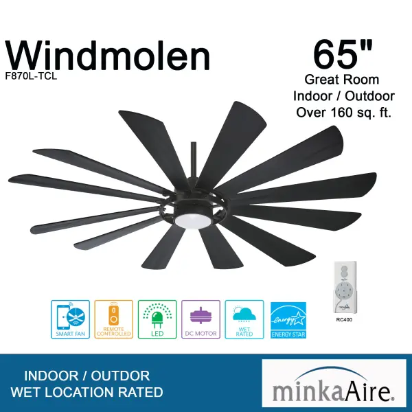 Windmolen 65" Smart LED Ceiling Fan - Image 3