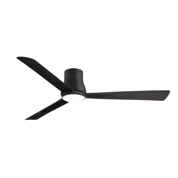 The Simple Flush combines modern minimalist design with powerful performance in a low-profile package. Its 60" blade span and DC motor deliver efficient airflow for large spaces while the coal black finish adds contemporary sophistication. - alternate view