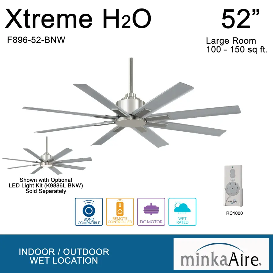 Xtreme H2O 52" Outdoor Ceiling Fan - Image 7