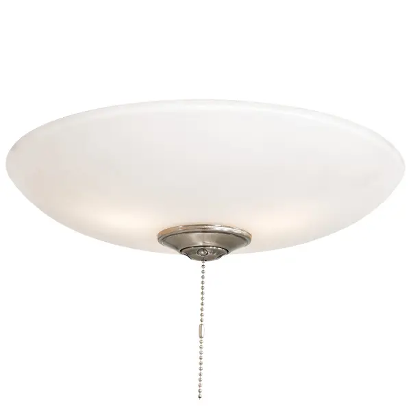 This three-light universal kit offers an easy upgrade solution for ceiling fans with frosted white glass shades. Compact 12-inch design fits most standard fans while delivering 900 lumens of bright, high-CRI illumination.