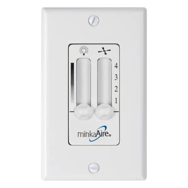 This wall-mounted fan control offers four speed settings for optimal airflow customization. The clean white finish integrates seamlessly with standard wall plates, while the simple 3-wire installation makes it accessible for DIY upgrades.