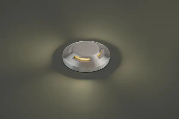 LED Landscape surface mount indicator luminaire for both soft and hard ground applications. The indicator light is perfect for outdoor applications, including wells and ponds, decks and patios, inground, as well as ceiling and wall applications.  Factory sealed and IP68 Rated for Wet Locations or continuous immersion up to 5 meters underwater.  Each indicator light includes 10' of low voltage burial cable, direct burial gel-filled wire nuts.  Magnetic Power supply is required.