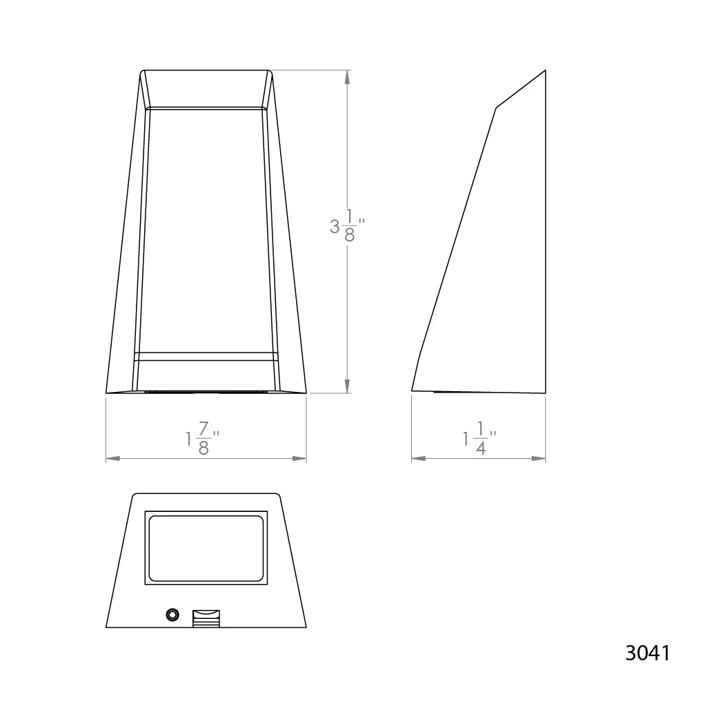 Trapezoid LED Deck and Patio Light in Bronze on Brass