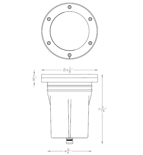 5034 LED Inground Light in Bronze on Brass