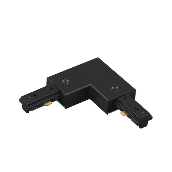 120V Track systems are modular and can be designed for multiple applications in nearly any interior environment. L-Connectors are used to join two pieces of track together with power continuity to form a 90 Degree angle. L-connectors are power feedable when aligned beneath a junction box. L-connectors are offered in right and left versions - it is important to select the correct L-connector for track polarity. A great rule of thumb is to walk underneath where the track would be installed. If you have to make a left turn, that's a Left L-connector, if you have to make a right turn, that's a Right L-connector.