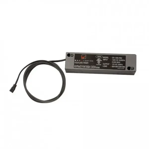 This class 2, UL & cUL listed enclosed electronic transformer is the perfect solution for wiring multiple low voltage fixtures.  Class 2 transformers are intrinsically safer transformers because they are compartmentalized to allow no greater than 5 amps of current to be drawn on each compartment.  Enclosure cover is easy to remove.  Transformer has knockouts on three sides with clips for line voltage wiring. Secondary wiring for class 2 transformers do not require conduit sheathed cable or clamp wiring techniques. This transformer has a low minimum load requirement of 1W to allow the use of LED products.  May be dimmed using an electronic low voltage dimmer.