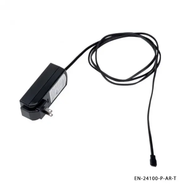 Low Voltage plug-in Class 2 electronic transformer designed to be used as a plug-and-play style transformer.  Contains an on/off toggle switch at the base and a 72" detachable cord.  Models that end in -T include a lead cable for InvisiLED Tape Light systems, and models that end in -S include a lead wire for Line and Straight Edge under cabinet lighting systems.  Inherently protected and power limited, protecting the lighting system from both normal and abnormal short circuits.  Built-in auto reset, soft start, short and overload circuit protection features.  The soft start delayed start feature extends lamp life by delaying the abrupt inrush current to the lamp.