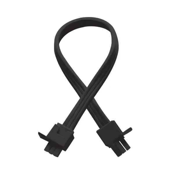 Connector for WAC Lighting Xenon and LED light bar under cabinet fixtures. I-connectors are used to join two fixtures for a seamless end to end connection. Jointer cables are used to join one fixture to another on a single power source, available in three different lengths 12", 24", and 36".