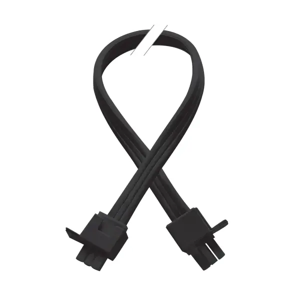 Connector for WAC Lighting Xenon and LED light bar under cabinet fixtures. I-connectors are used to join two fixtures for a seamless end to end connection. Jointer cables are used to join one fixture to another on a single power source, available in three different lengths 12", 24", and 36".
