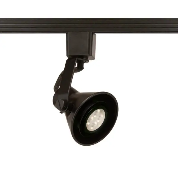 Achieve the sleek look of MR16 fixtures without the need for a bulky transformer. A variety of styles and finishes to accommodate any interior space. Includes GU10 lamp and decorative glass shade with simple re-lamping from the front without the use of tools. For use with 120V track. Track Fixture is available in H, J/J2, and L track configurations. Order according to track layout specifications.