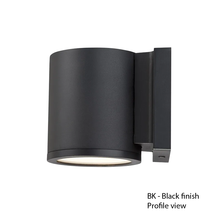 Tube LED Wall Light in Black