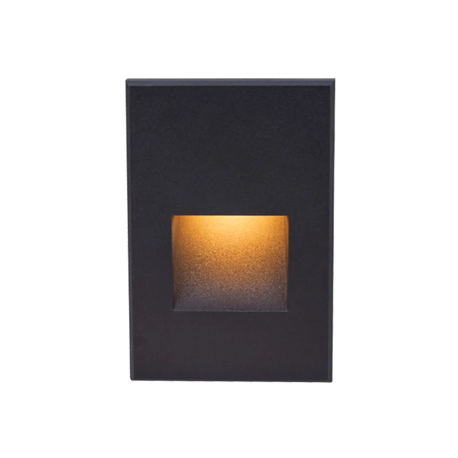 Led200 LED Step and Wall Light in Black on Aluminum
