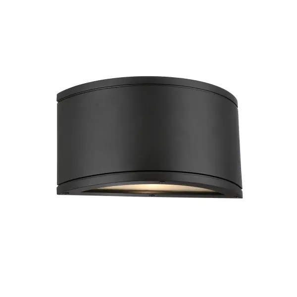 A curved contemporary look with impactful style. Perfect for illuminating the parameter of a home or creating a safe entryway to a building, the modern, minimalist Tube wall mount features a crescent profile. Crafted of aluminum with etched glass, this LED luminaire is offered in five handsome finishes and two energy-efficient LED configurations. Mounts upward or downward to suit nearly any exterior design scheme. Collection: Tube Sub-Brand: WAC Lighting Finish: Black Notes: Tube Single LED Outdoor Wall Sconce Light 3000K In Black Width: 3.88" Height: 5.38" Length: 10.00" Weight: 4.26 lb Extension from Wall: 10.00" Bulbs Included Number of Bulbs: 1 Maximum Wattage: 16.00 W Bulb Type: Module Bulb Base: LED Module Light Source: LED Light Output: 825.00 lm Delivered Lumens: 825.00 lm Color Temperature: 3000 K CRI: 90 Dimmable Beam Spread: 70.00° Rated Average Life: 70000 Voltage: 120.00 V Material: Die-cast Aluminum Country of Origin: China Safety Listing: UL, cUL Safety Rating: UL, cUL Energy Star ADA Title 24 LED Manufacturer Warranty: 5 Year Functional, 2 Year Finish Instructions Parts Diagram