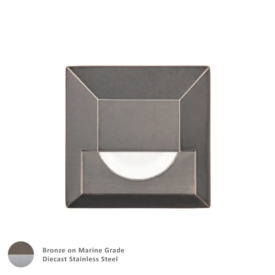 2061 LED Step and Wall Light in Bronze Stainless Steel