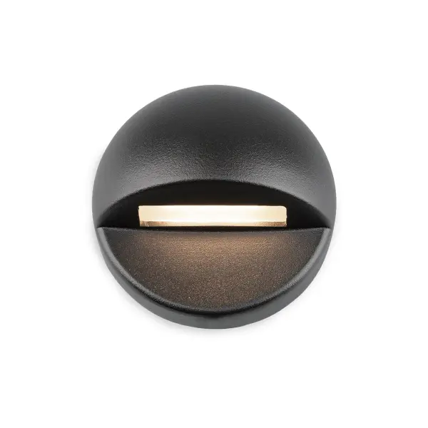 LEDme 12V deck and patio lights available in 3000K soft white or 2700K warm white and in round, triangle, and rectangular shapes that can conveniently tap into a 12V landscape lighting system. Factory sealed and IP66 Rated for Wet Locations. Aluminum and brass quality construction is available for enhanced protection in coastal or marine grade environments. Magnetic Power supply is required. Collection: 3011 Sub-Brand: Landscape Finish: Black on Aluminum Notes: LED 12V Round Deck And Patio Light 3000K Soft White In Black Width: 3.00" Height: 1.63" Length: 3.00" Weight: 0.57 lb Extension from Wall: 3.00" Bulbs Included Number of Bulbs: 1 Maximum Wattage: 2.80 W Bulb Type: Module Bulb Base: LED Module Light Source: LED Light Output: 75.00 lm Delivered Lumens: 60.00 lm Color Temperature: 3000 K CRI: 90 Dimmable Beam Spread: 75.00° Rated Average Life: 50000 Voltage: 9.00 V Material: Corrosion resistant aluminum alloy Country of Origin: Thailand Safety Listing: UL, cUL Safety Rating: UL, cUL LED Manufacturer Warranty: 10 Year Parts Diagram
