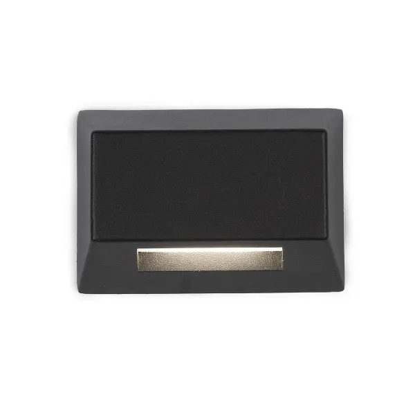LEDme 12V deck and patio lights available in 3000K soft white or 2700K warm white and in round, triangle, and rectangular shapes that can conveniently tap into a 12V landscape lighting system. Factory sealed and IP66 Rated for Wet Locations. Aluminum and brass quality construction is available for enhanced protection in coastal or marine grade environments. Magnetic Power supply is required. Collection: 3031 Sub-Brand: Landscape Finish: Black on Aluminum Notes: LED 12V Rectangular Deck And Patio Light 2700K Warm White In Black Width: 2.38" Height: 1.13" Length: 3.38" Weight: 0.57 lb Extension from Wall: 3.38" Bulbs Included Number of Bulbs: 1 Maximum Wattage: 2.80 W Bulb Type: Module Bulb Base: LED Module Light Source: LED Light Output: 75.00 lm Delivered Lumens: 70.00 lm Color Temperature: 2700 K CRI: 90 Dimmable Beam Spread: 75.00° Rated Average Life: 50000 Voltage: 9.00 V Material: Corrosion resistant aluminum alloy Country of Origin: China Safety Listing: UL, cUL Safety Rating: UL, cUL LED Manufacturer Warranty: 10 Year Parts Diagram