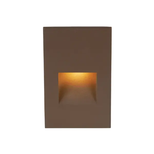 LEDme 12V deck and patio lights available in 3000K soft white or 2700K warm white and in round, triangle, and rectangular shapes that can conveniently tap into a 12V landscape lighting system. Factory sealed and IP66 Rated for Wet Locations. Aluminum and brass quality construction is available for enhanced protection in coastal or marine grade environments. Magnetic Power supply is required. Collection: 4021 Sub-Brand: Landscape Finish: Bronze on Aluminum Notes: Ledme 12V Vertical Step And Wall Light Warm Amber Soft White In Bronze Width: 5.00" Height: 1.50" Length: 3.00" Weight: 0.55 lb Extension from Wall: 3.00" Bulbs Included Number of Bulbs: 1 Maximum Wattage: 2.00 W Bulb Type: Module Bulb Base: LED Module Light Source: LED Light Output: 38.00 lm Delivered Lumens: 11.00 lm CRI: 90 Dimmable Beam Spread: 50.00° Rated Average Life: 60000 Voltage: 9.00 V Material: Corrosion resistant aluminum alloy Country of Origin: China Safety Listing: UL, cUL Safety Rating: UL, cUL LED Manufacturer Warranty: 10 Year Parts Diagram