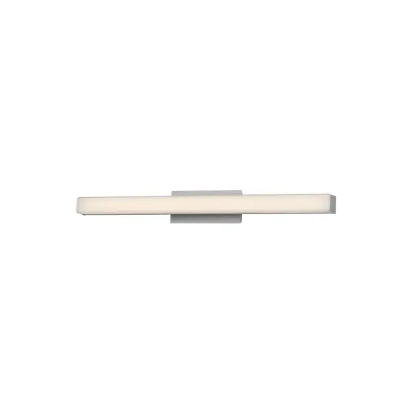 A beautiful bar of pure LED light radiates through the co-extruded acrylic diffuser for brighter illumination, and an adjustable back plate adds versatility to this design's many attributes. It's a clean modern sconce anywhere you mount it.