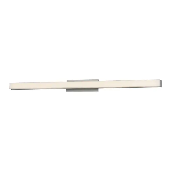 A beautiful bar of pure LED light radiates through the co-extruded acrylic diffuser for brighter illumination, and an adjustable back plate adds versatility to this design's many attributes. It's a clean modern sconce anywhere you mount it.