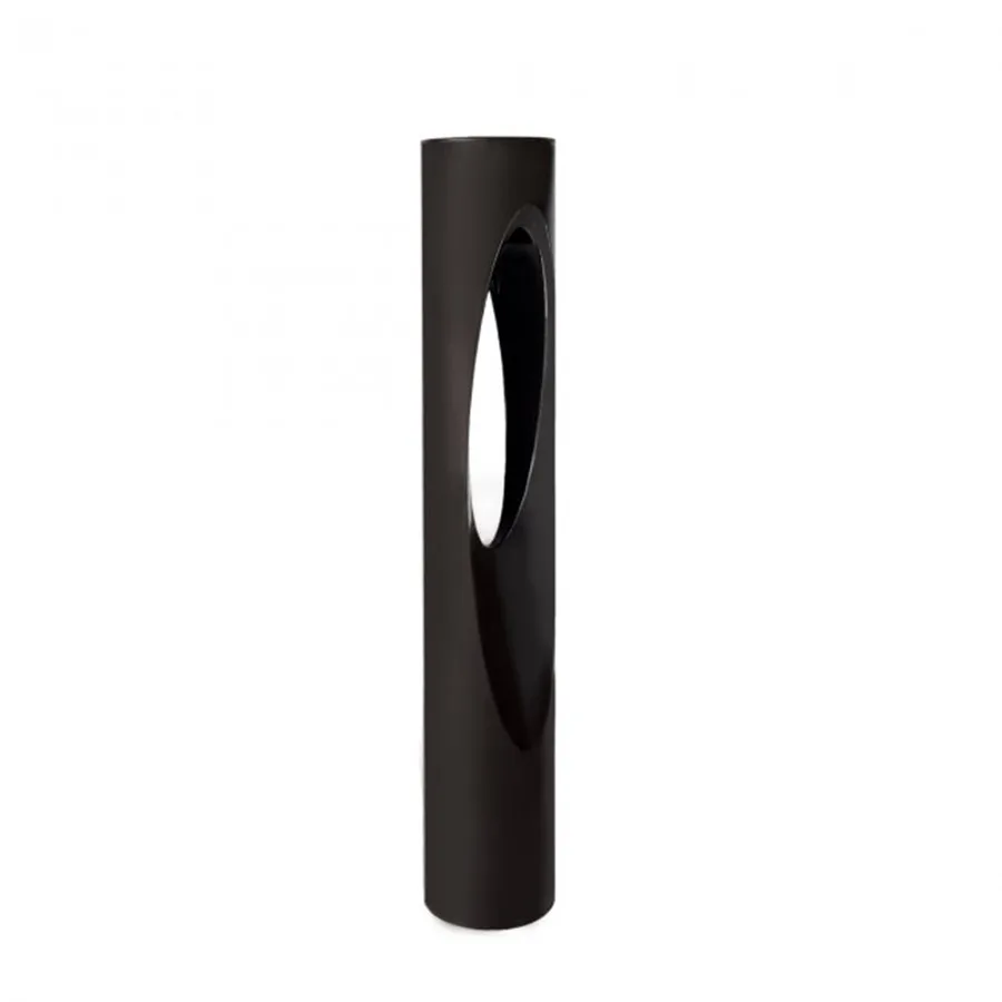 Scoop LED Bollard in Black on Aluminum