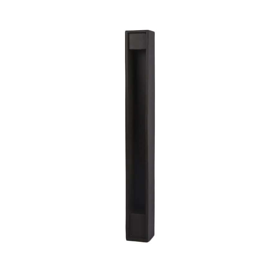 Gate LED Bollard in Black on Aluminum