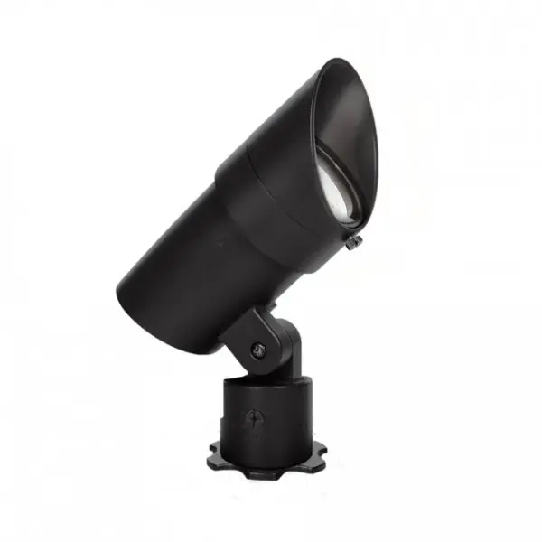 Simplicity meets function and durability with this ground breaking patented WAC Landscape Lighting Accent Light. One fixture fits all applications, eliminating the need to choose from dozens of varying beam angles and light outputs found in traditional landscape fixtures. A quick and simple twist of the fixture at indexed intervals allows continuous adjustment of the beam angle to perform the consolidated task of dozens of comparable landscape lights. Factory sealed water tight and IP66 Rated for protection against high-pressure water jets and outdoor elements. Available in a bronze finish with an aluminum construction or with a solid brass construction. Brass may provide enhanced protection against corrosive elements found in coastal/marine environments. Collection: 5011 Sub-Brand: Landscape Finish: Black on Aluminum Notes: LED 12V Accent Light Adjustable Beam And Output 2700K In Black Width: 2.88" Height: 5.88" Length: 6.63" Weight: 1.76 lb Extension from Wall: 6.63" Bulbs Included Number of Bulbs: 1 Maximum Wattage: 18.00 W Bulb Type: Module Bulb Base: LED Module Light Source: LED Delivered Lumens: 50.00 lm Color Temperature: 2700 K CRI: 85 Dimmable Beam Spread: 10.00° Rated Average Life: 70000 Voltage: 9.00 V Material: Corrosion resistant aluminum alloy Country of Origin: Thailand Safety Listing: UL, cUL Safety Rating: UL, cUL LED Manufacturer Warranty: 10 Year on electronics, 5 Year on finishes Parts Diagram