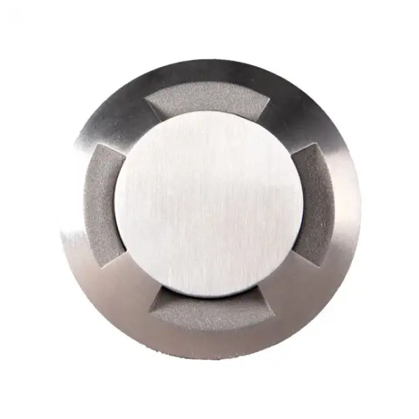 Landscape 2" recessed inground luminaire washes walkways with a shadow-free smooth illumination. Collection: 2101 Sub-Brand: Landscape Finish: Stainless Steel Notes: LED 12V 2" Inground Single Aperture Indicator Light In Stainless Steel Width: 2.75" Height: 3.13" Length: 2.75" Weight: 1.48 lb Extension from Wall: 2.75" Bulbs Included Number of Bulbs: 1 Maximum Wattage: 4.00 W Bulb Type: Module Bulb Base: LED Module Light Source: LED Delivered Lumens: 6.00 lm Color Temperature: 2700 K CRI: 85 Rated Average Life: 70000 Voltage: 9.00 V Material: Solid stainless steel construction Country of Origin: Thailand Safety Listing: UL, cUL Safety Rating: UL, cUL LED Manufacturer Warranty: 10 year, Lifetime Finish Parts Diagram