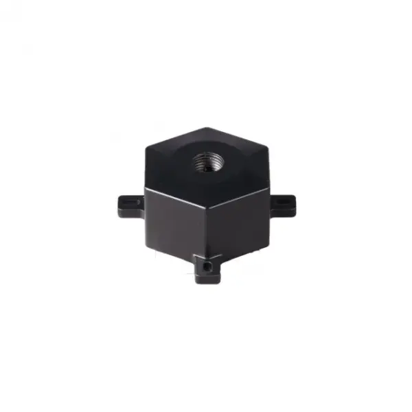 Tree Mount Junction Box for Landscape Lighting.  Aluminum box with tree-safe stainless steel mounting screws two 1/2" NPT threaded holes.