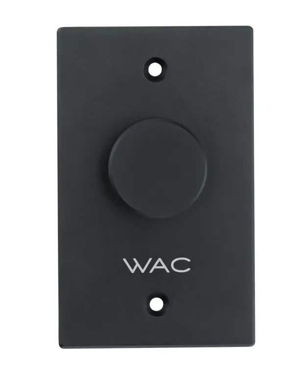 The WAC LED MLV Dimmer provides 12 VAC dimming for up to 150 Watts. This unit can be mounted next to the 12 VAC transformer or anywhere in the field, and is compatible with all WAC LED Fixtures. Note that the dimmer range may vary depending upon load that is applied.