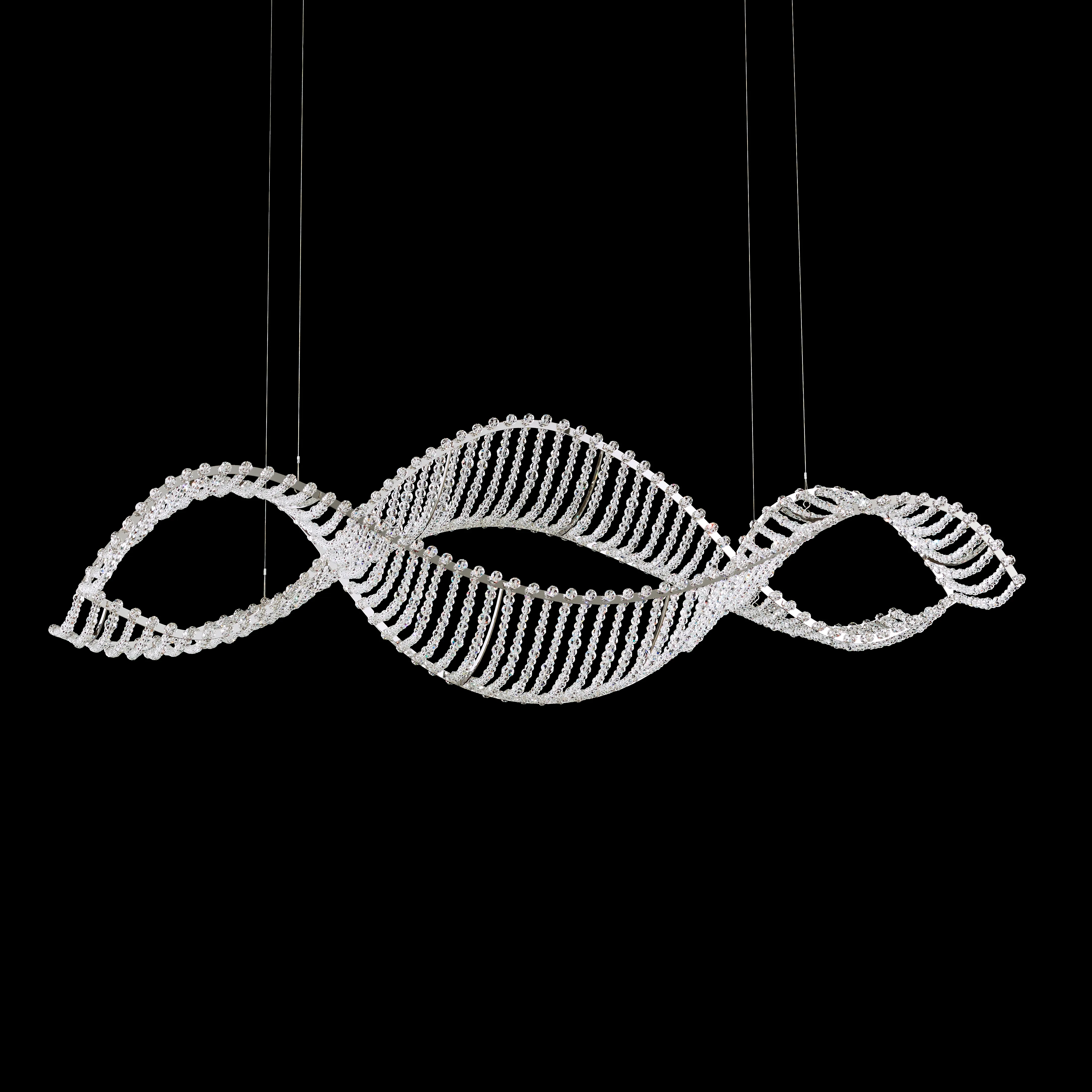 Alon 40IN LED 3000K 120V Pendant in Stainless Steel with Crystals from Swarovski®