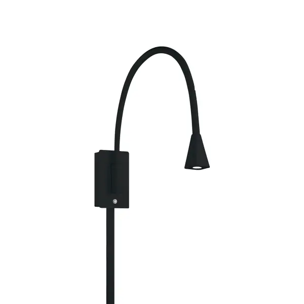 Contemporary, utilitarian and cool, personalized fingertip control lighting with an adjustable rubberized arm that directs illumination wherever needed.