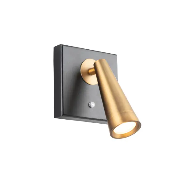 Inspired mid-century modern design. An adjustable and touch-dimming reading light.