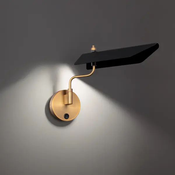Enveloping light.  A modern, folded design with a bold exterior offering gracefully reflected light.