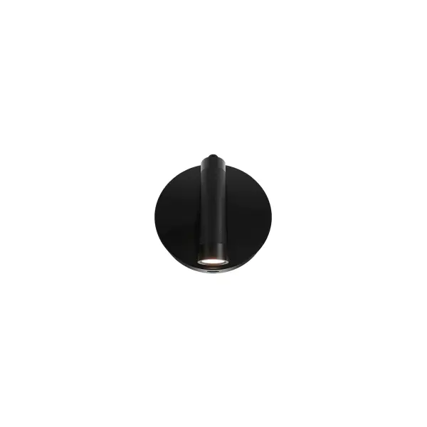 Compact, clever, and beautifully crafted, Erle brings refinement to everyday function. A sleek, cylindrical head with subtle knurling detail pivots effortlessly to direct light where it's needed most. The integrated USB and USB-C charging ports add convenience without clutter, making Erle a modern essential. Collection: Erle Finish: Black Width: 2.60" Height: 5.90" Length: 5.90" Weight: 0.02 lb Extension from Wall: 5.90" Bulbs Included Number of Bulbs: 1 Maximum Wattage: 5.20 W Bulb Type: Module Light Source: LED Light Output: 101.00 lm Delivered Lumens: 85.00 lm Color Temperature: 2700 K CRI: 90 Dimmable Rated Average Life: 50000 Voltage: 120.00 V Material: Metal frame with PC diffuser Country of Origin: China Safety Listing: ETL, cETL LED Manufacturer Warranty: 5 year