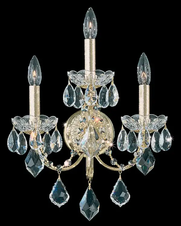 Exemplifying the exceptional artistry prized in the Rococo period, the Century is a masterful design of intertwined vegetal forms. Gilded and laced with garlands and pendant drops of shimmering crystal, this Schonbek is as fashionably accessorized as the wealthy ladies at the ball.