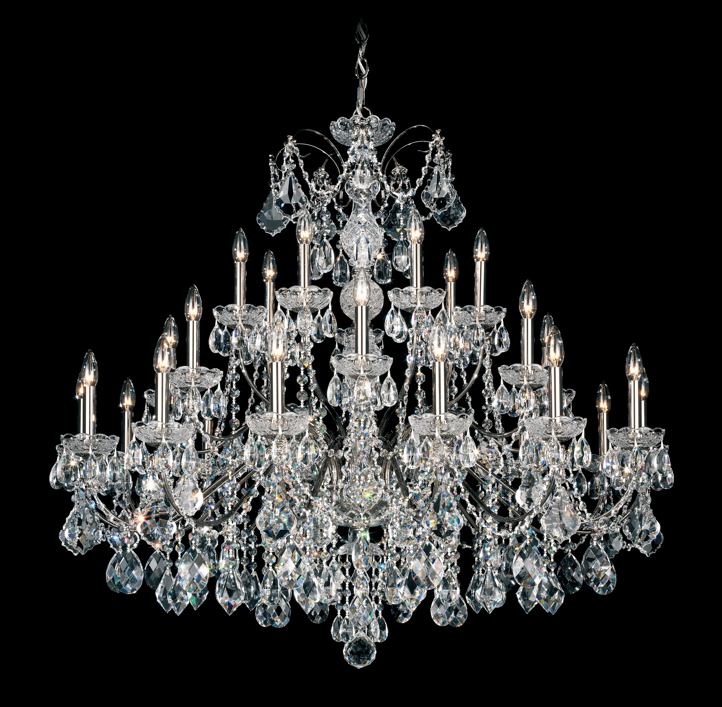 Century 28 Light 120V Chandelier in Aurelia with Heritage Handcut Crystal