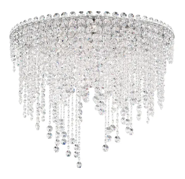 Angelic and simultaneously surreal, Chantant invites a magical connection.  Invoking the wonder of traveling beneath a canopy of bioluminescence, organic crystal strands of varying gem size collaborate surprisingly toward a serene symmetry.
