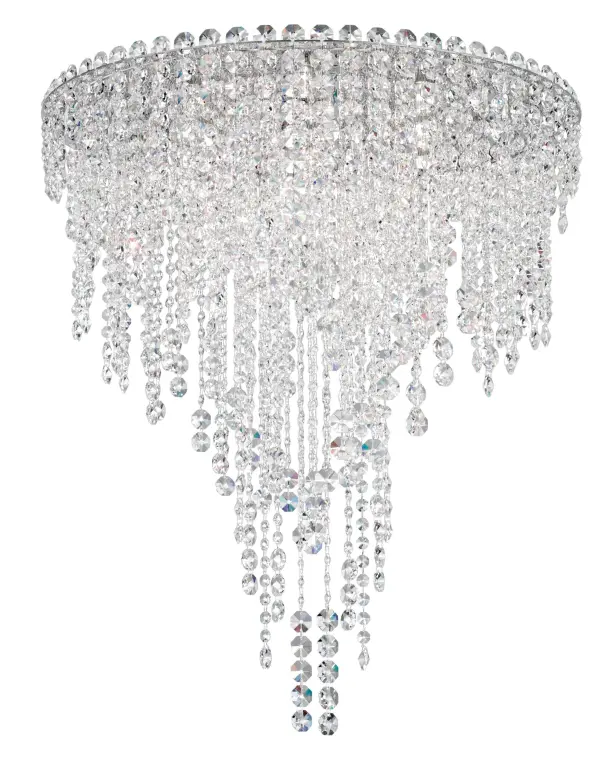 Angelic and simultaneously surreal, Chantant invites a magical connection.  Invoking the wonder of traveling beneath a canopy of bioluminescence, organic crystal strands of varying gem size collaborate surprisingly toward a serene symmetry.