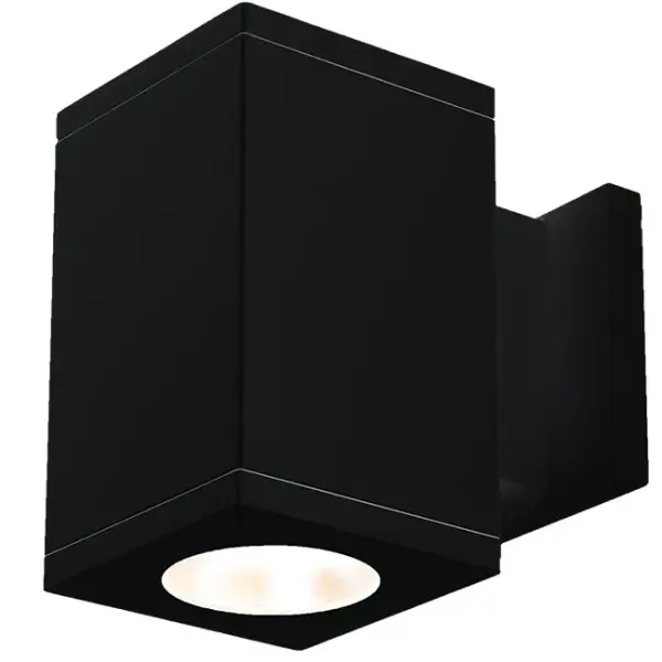 The latest energy-efficient LED technology in an appealing cubical profile delivers accent and wall wash lighting. Comes in various light distribution and beam angle options. Collection: Cube Arch Sub-Brand: WAC Lighting Finish: Black Notes: Cube Architectural 4.5" LED Up And Down Wall Mount Away And Towards Wall 3000K Flood Beam In Black Width: 4.50" Height: 7.13" Length: 7.24" Weight: 7.91 lb Extension from Wall: 7.24" Bulbs Included Number of Bulbs: 2 Maximum Wattage: 17.00 W Bulb Type: Module Bulb Base: LED Module Light Source: LED Delivered Lumens: 1770.00 lm Color Temperature: 3000 K CRI: 85 Dimmable Beam Spread: 33.00° Rated Average Life: 60000 Voltage: 120.00 V Material: Die-cast Aluminum Country of Origin: China Safety Listing: UL, cUL Safety Rating: UL, cUL LED Manufacturer Warranty: 5 Year Parts Diagram