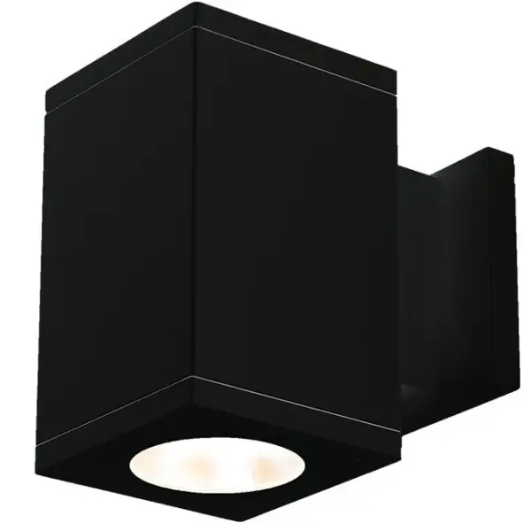 The latest energy-efficient LED technology in an appealing cubical profile delivers accent and wall wash lighting. Comes in various light distribution and beam angle options. Collection: Cube Arch Sub-Brand: WAC Lighting Finish: Black Notes: Cube Architectural 5.5" LED Wall Mount Towards Wall 4000K Flood Beam In Black Width: 5.50" Height: 9.50" Length: 8.25" Weight: 4.00 lb Extension from Wall: 8.25" Bulbs Included Number of Bulbs: 1 Maximum Wattage: 35.00 W Bulb Type: Module Bulb Base: LED Module Light Source: LED Delivered Lumens: 3720.00 lm Color Temperature: 4000 K CRI: 85 Dimmable Beam Spread: 38.00° Rated Average Life: 60000 Voltage: 120.00 V Material: Die-cast Aluminum Country of Origin: China Safety Listing: UL, cUL Safety Rating: UL, cUL LED Manufacturer Warranty: 5 Year Parts Diagram