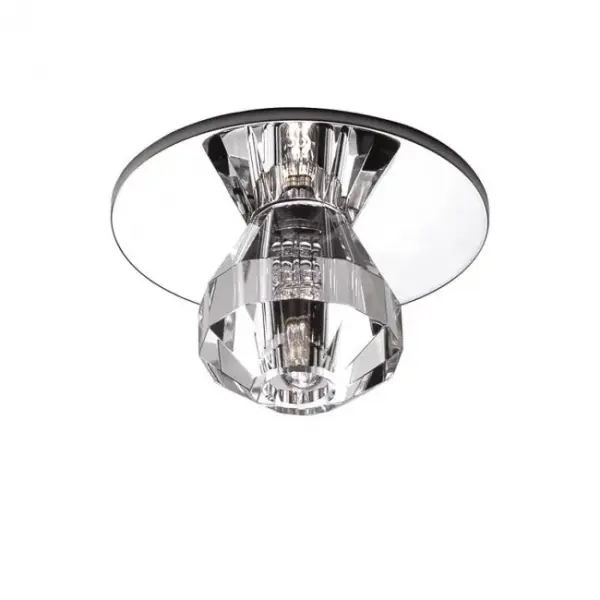 Polished and cut by hand from optic crystals to create sparkling patterns of light. An impressive custom crystal display arranged in a pattern or in a random array on walls or ceilings. Smooth and continuous ELV dimming.
